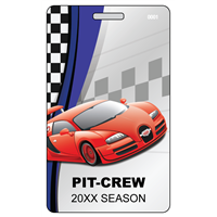 Motor Speedway Pit Pass Plastic Badge