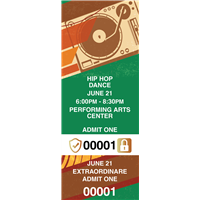 Hip Hop Dance Tickets with Security Features