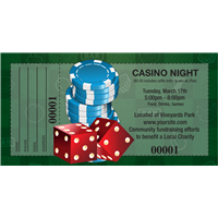 Casino Night Raffle Tickets
