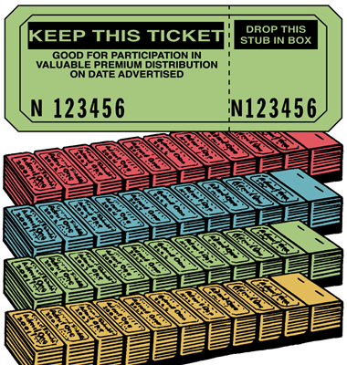 Raffle Ticket Strip Book - Keep This Coupon