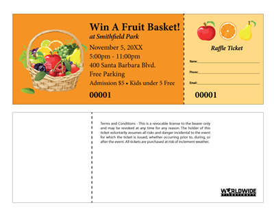 Fruit Basket Raffle Tickets