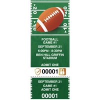 Football Tickets with Security Features