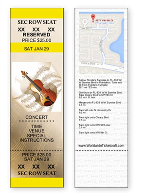 DIY Concert Tickets - Reserved Seating