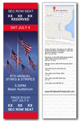 Design It Yourself RSVD 4th of July Tickets