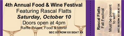 Food & Wine Reserved Seating Tickets - Horizontal