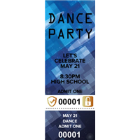 High School Dance Tickets with Security Features