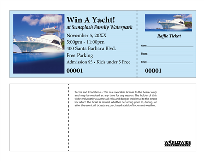 Yacht Raffle Tickets