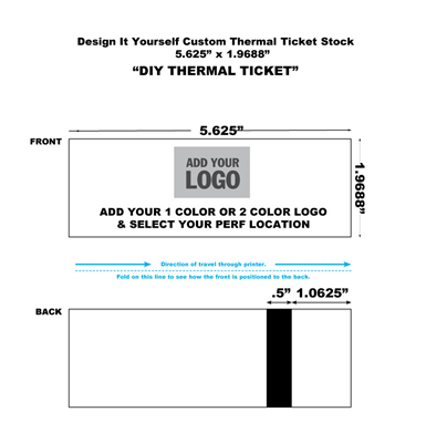 DIY Thermal Ticket Stock 5.625 x 2"