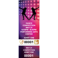 Dance Competition Tickets with Security Features