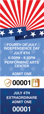 Fourth of July Tickets with Security Features