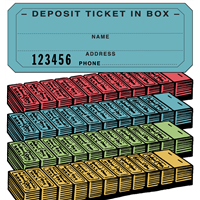 Ticket Strip Book - Deposit Ticket In Box