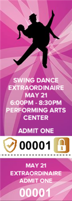 Swing Dance Tickets with Security Features