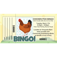 Chicken Poo Bingo Raffle Tickets
