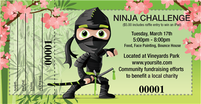 Ninja Challenge Raffle Tickets