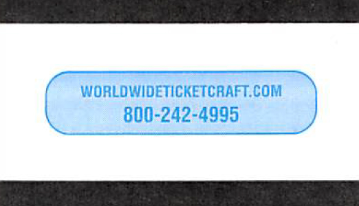 Reserved roll ticket printing on the back