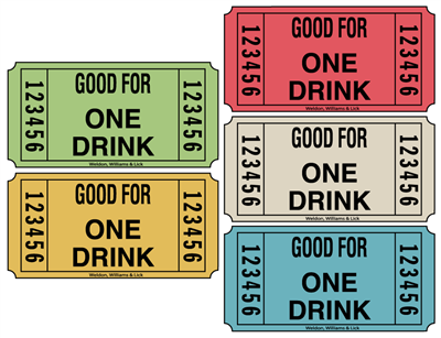 Drink Redemption Roll Tickets