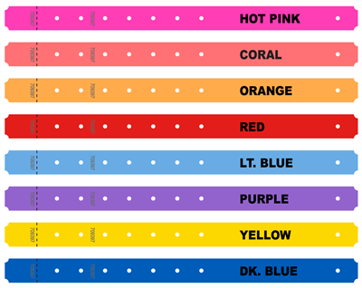 Motor Speedway HardyBands® Plastic Stock Wristbands with Snaps
